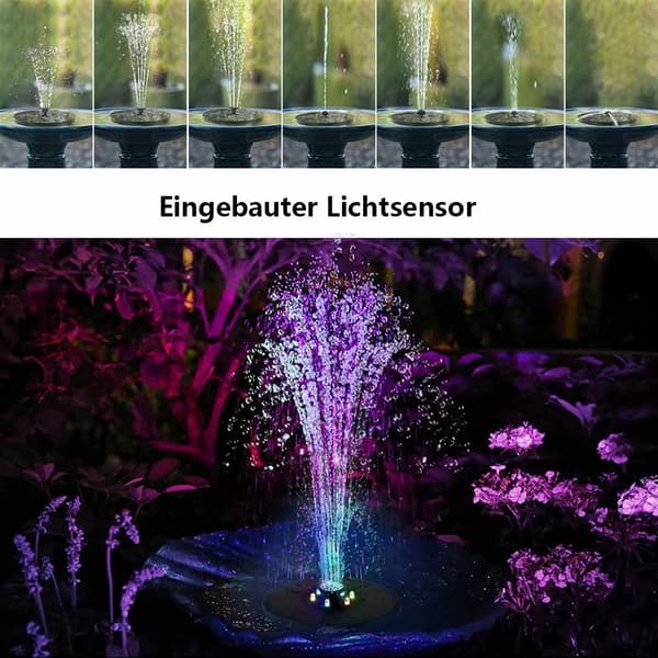 Hagefontene solcellevannfontene 3 W solcellefontenepumpe 1 stk.
