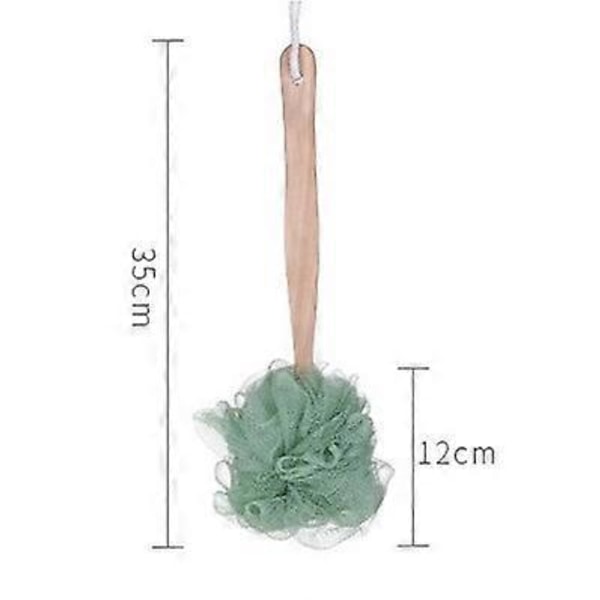 Grå Loofah Rygskrubber til Bad, Badesvamp med Håndtag, PE Bløde Mesh Luffaer, Eksfolierende Luffa til Mænd og Kvinder