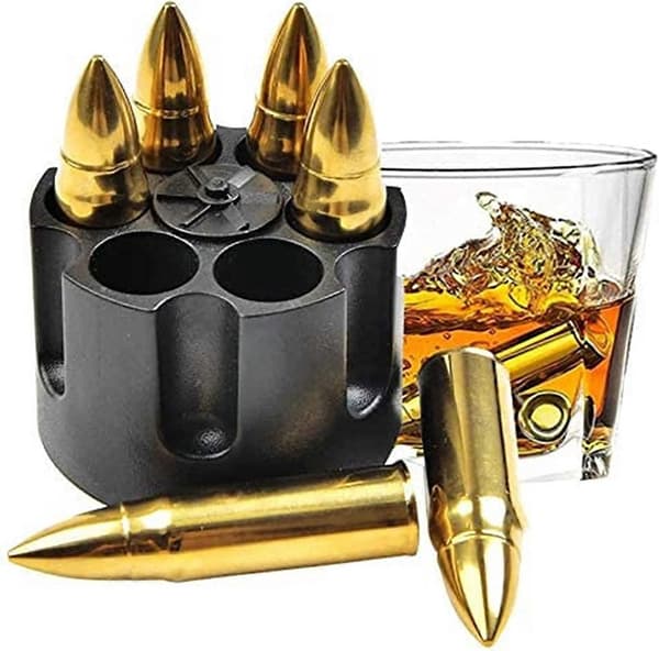 Whiskey Stenar Återanvändbara Isbitar 6ST Rostfritt Stål Återanvändbar Isbitsform med Bas, Isbitar, Whiskey Isbitar Whiskey Frysar Isbit Mo