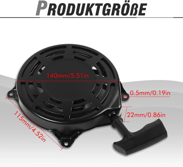 Startkabel för Briggs & Stratton 497680 498144 Manuell startmotor för gräsklippare