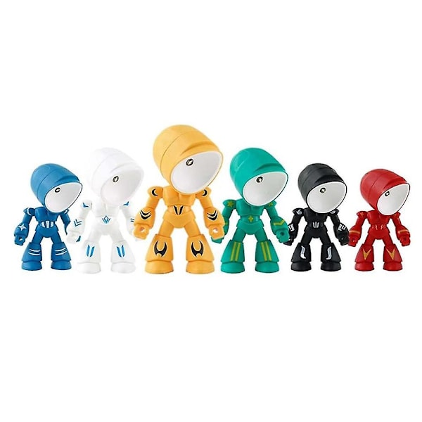 stk nattlampe for barn mini robot LED nattlampe helte bordlampe for gutter jenter soverom hjem dekorasjoner