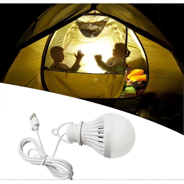USB-driven Campinglykta, Mini Glödlampa, SOS-signal för Nödsituationer