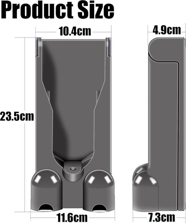 Væghængt ladestander lavet af ABS-plast, kompatibel med Dyson V11 og V15