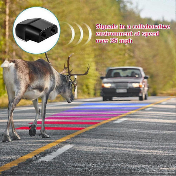 2 ST Bil Älgvisslor Djurvarning Automatiska Varningsvisslor System Alarm Dubbel Konstruktion Älgvisslor Enhet För C