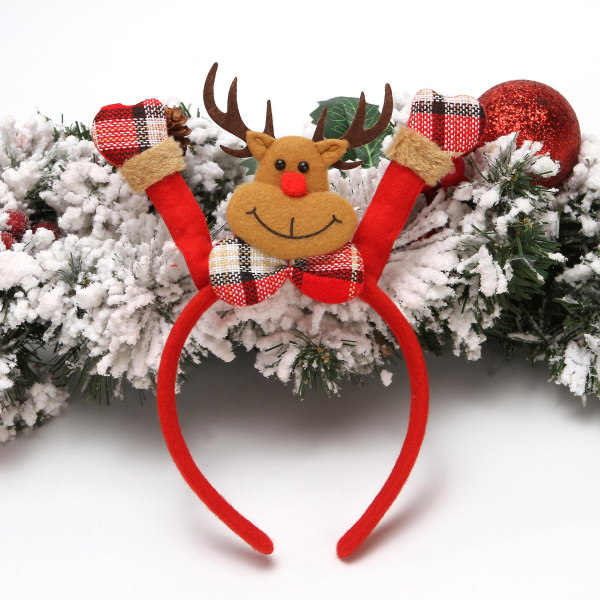 Xmas Snowman Hair Hoop Christmas Älg Pannband Lovely Holiday