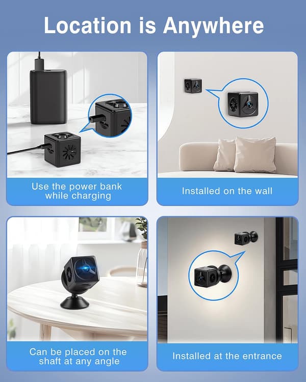 Full HD Mini Kamera WiFi Lille Kamera, Mini Overvågningskamera