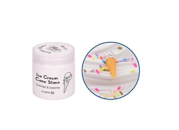 (Blå) Fluffy Slime Candyfloss Mudder Floam Sky Kitt Stressaflastende Legetøj til Børn Gaver