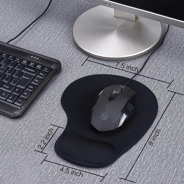2 stk. Ergonomisk Musematte med Håndleddsstøtte Gel Musematte med Håndleddsstøtte, Komfortabel Datamaskin Musematte for Laptop, Smertelindrende Musematte med Sklisikker Bunn
