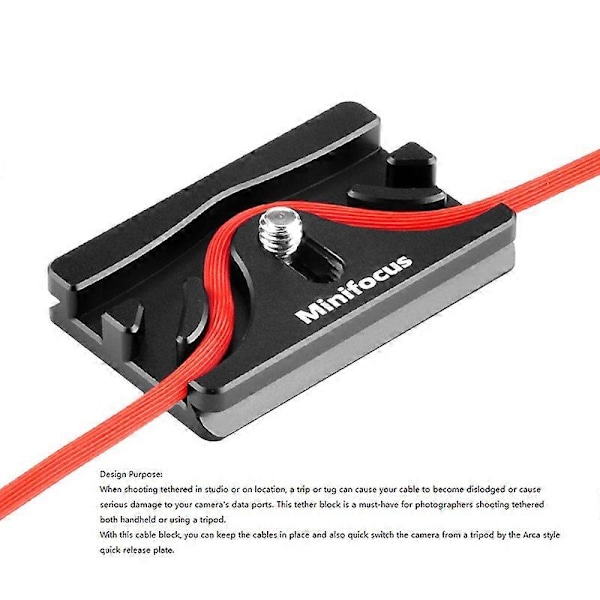 Kabelblock Snabbkopplingsplatta Swiss Skyddar Kameradata Kabelanslutningsskydd för Tethered