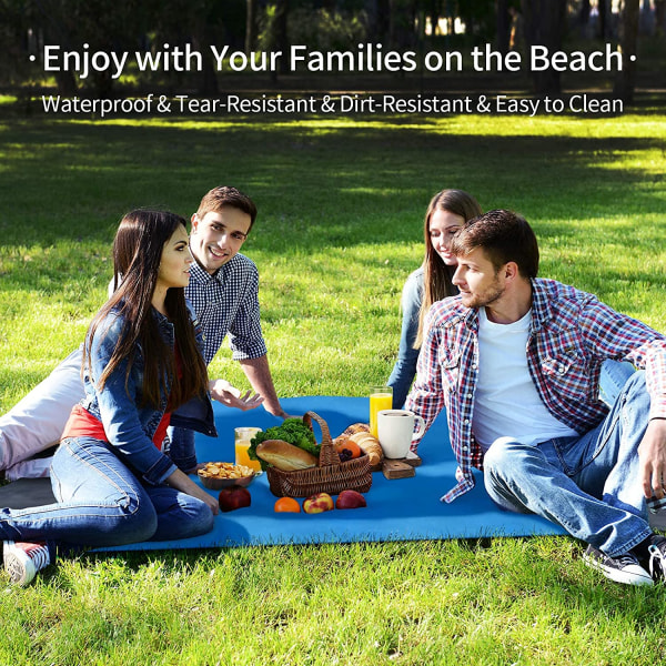 BlueOutdoor Beach Mat, Extra stor vattentät picknick Ma