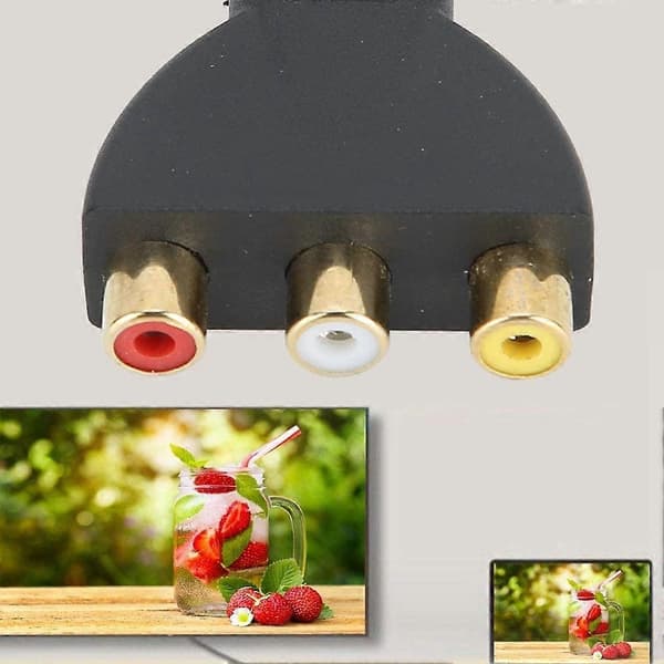 HDMI til RGB til RCA Komponent Konverter 1080P Lyd- og Videosynkroniseringsadapter