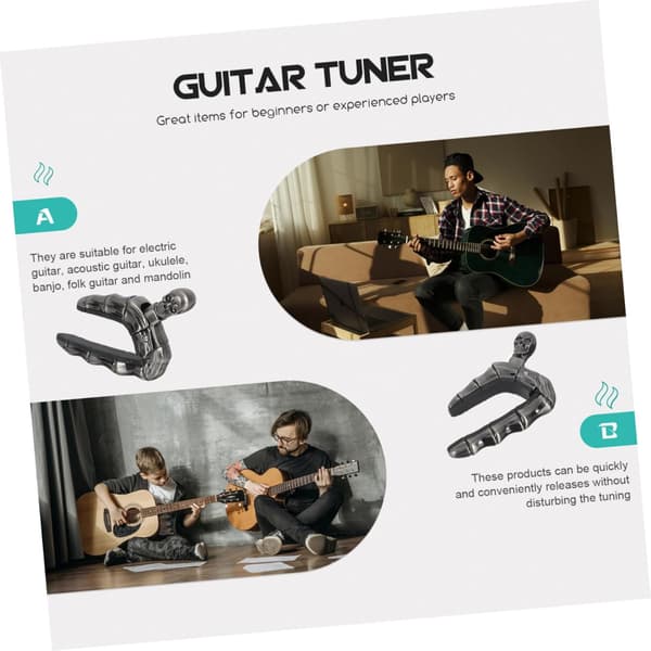 Guitar, Skull Guitar Clip Justerbar Stramhed Tilbehørsdele til Folk