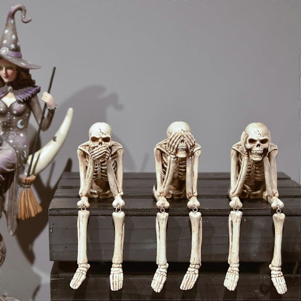 3 Sæt Realistiske Statuer til Boligindretning 5,8L x 10,2B x 10,9H cm