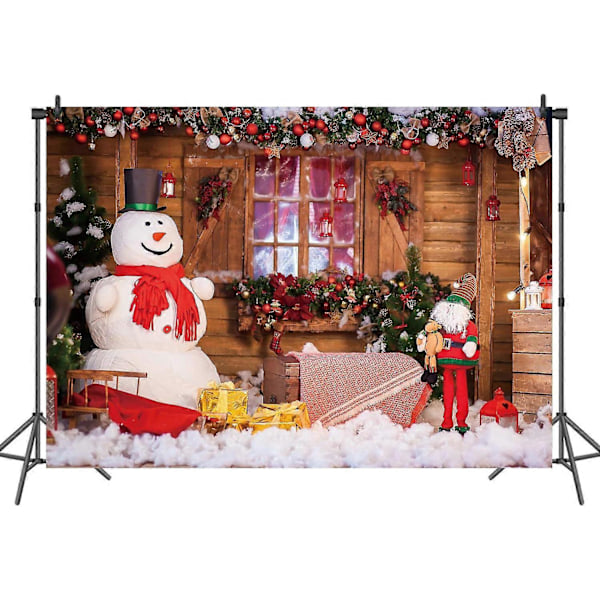 Julefotograferingsbaggrund, Snemand, Julemand, Julegaver, Festdekorationer, Fotorekvisitter (7x5ft)