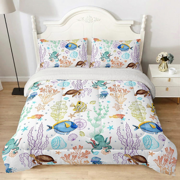 Myk Sherpa Dynesett for Barneromsinnredning Queen Size