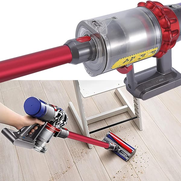 Teleskoprør, stiv forlængerstang kompatibel med Dyson V11 V10 V15 V8 V7, 73 cm længde, Quick Release-rør - Rød