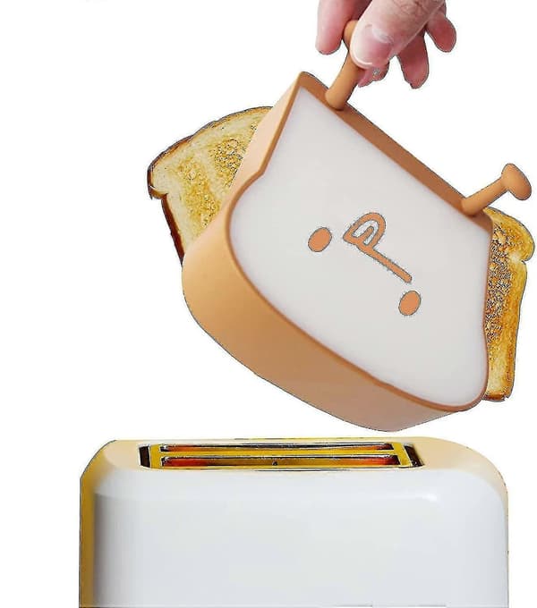 LED Toast Brød Nattlys Oppladbart og Timer Bærbar Soverom Nattbordslampe