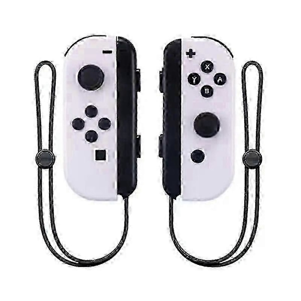 (VIT) Joycon Trådlös Handkontroll För Nintendo Switch, Stödjer Väckningsfunktion, Vänster Höger Fjärrkontroller Med Handledsrem WHITE