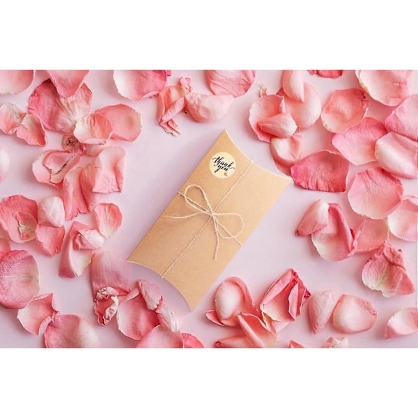 50-pakning Kraft Gaveesker - 16x9,4x2,5 cm Brun Papir Gaveesker til Bryllup