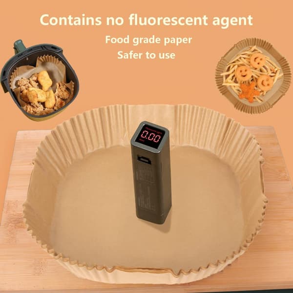 Tilbehør til airfryer bakepapir, non-stick, vanntett, oljebestandig, 100 stk