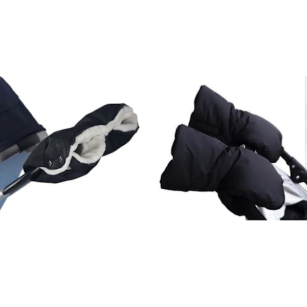 2 st Barnvagnshandskar, Mjuka Varma Skyddshandskar, Universella Varma Handskar för Barnvagn, Män Kvinnor Pappa Mamma Universella för Käpphandtag Vinter P
