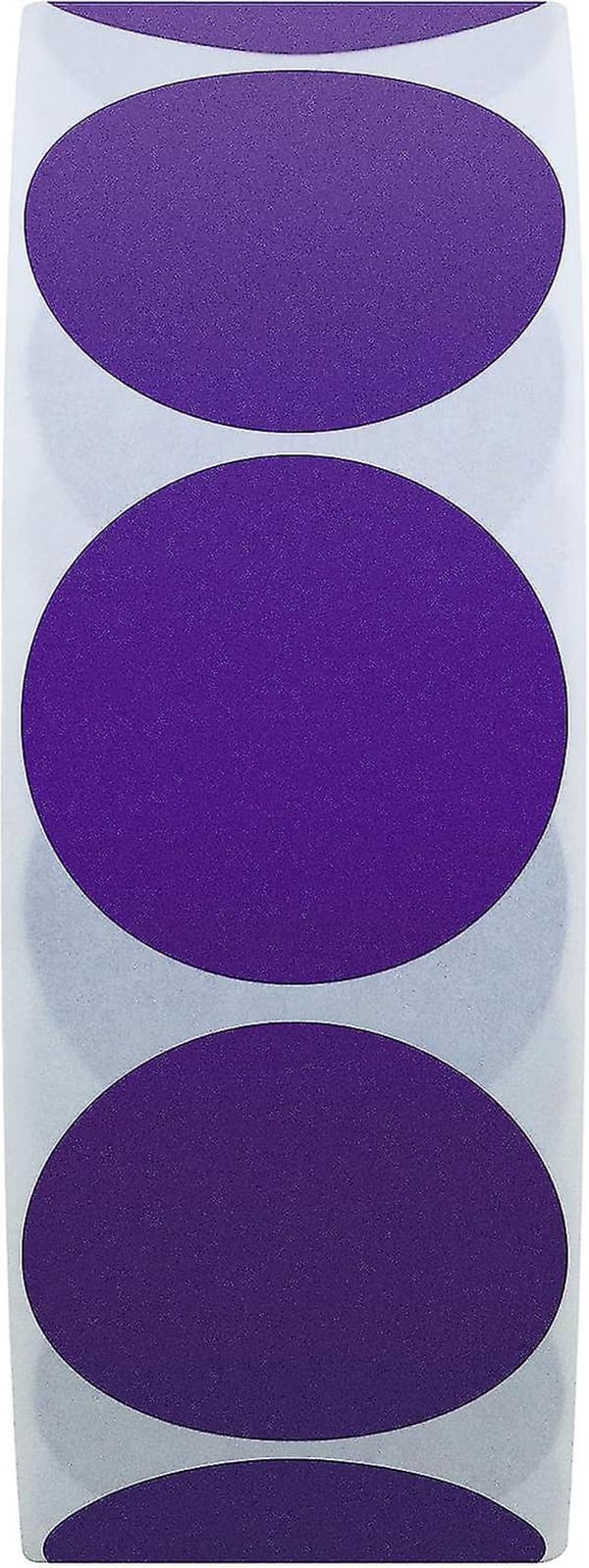 1 000 itseliimautuvaa pyöreää luonnonpaperitarraa, violetti 2,5 cm-yu