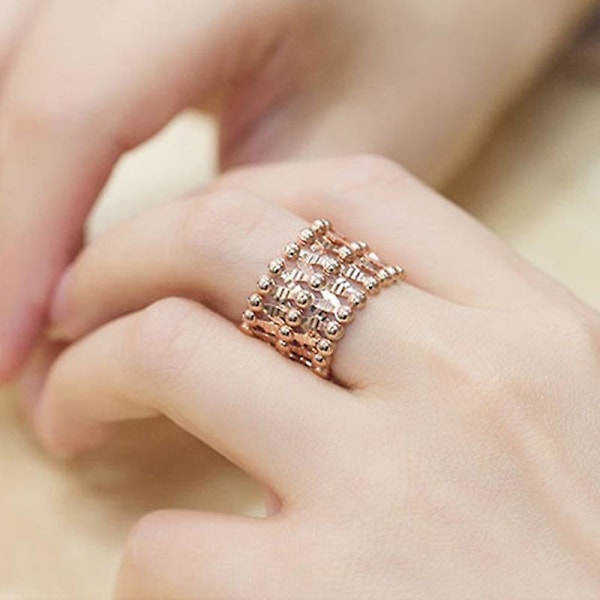 (Silver med diamant) S925 Silver Ring Armband 2 i 1 Transformbart Ring Armband Teleskopisk Ring för Kvinnor