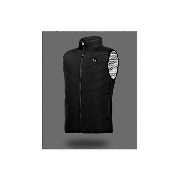 1 st Herr Business Casual Vinter Uppvärmd Väst Mode Slim Smart Värmeväst XL