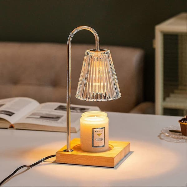 Duftende lysvarmerlampe Flameless lysvarmer og duftdiffuserlampe for hjem soverom stue (vanlig EU, champagne)