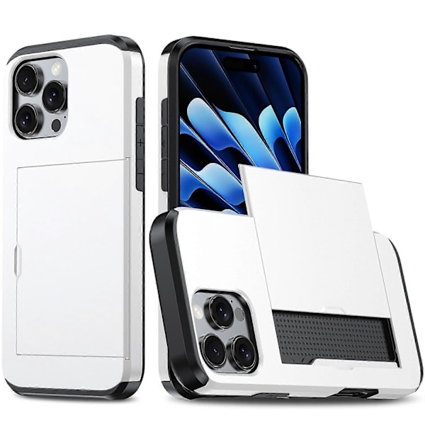 (Hvid) Stødsikkert Armor Cover til iPhone 16 Pro Max