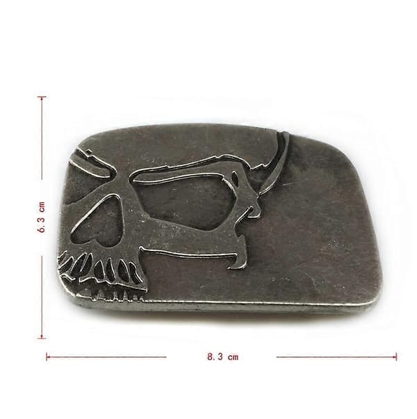 Skull Bæltespænde USA Pin Lukning Metal Biker Bælte