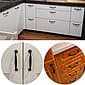 Møbelhåndtak, 10 stk, skuffe-/dørhåndtak, aluminiumslegering, 128 mm, svart