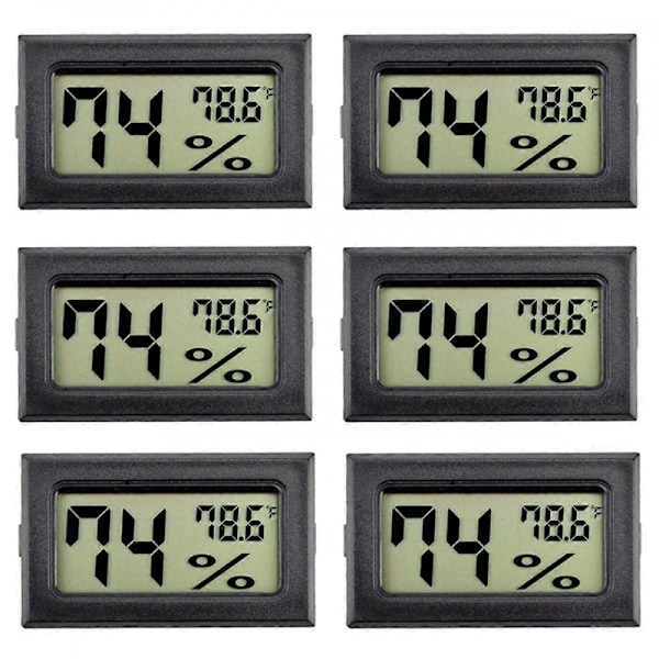 6 kpl Mini Hygrometri Sisäilman Kosteusmittari Hygrometri Digitaaliset Lämpömittarit Kosteus () G:lle
