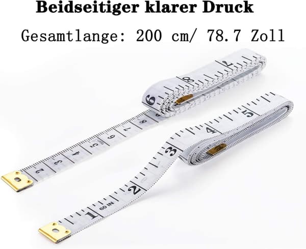 2-volums kroppsmålebånd, 200 cm/79 tommer skredderbånd
