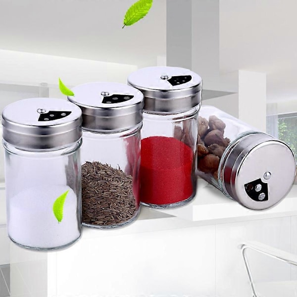 Kryddburkar, 3 st Kryddburkar med Svänglock, Kryddburk i Glas, Kryddglas, för Förvaring av Te, Salt, Peppar, Örter eller Kryddor