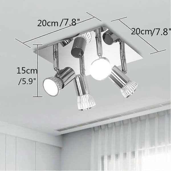 Moderna taklampor kök justerbart bord 4-vägs spotlights, monterade LED Gu10-lampor