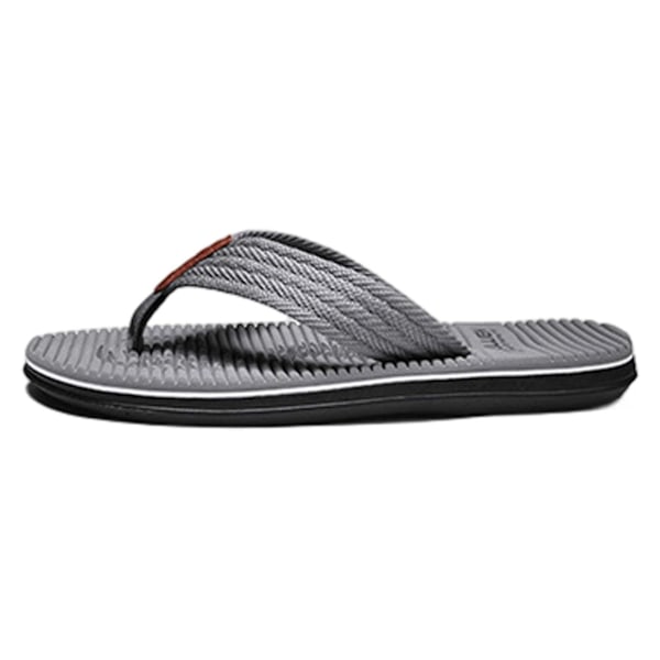 Moderigtige herreslippers med stofremme, skridsikre slippers med blød sål til stranden, simple slippers med spænde