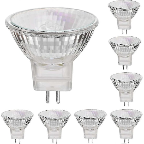 12v 35w halogenlamper Gu5.3 spot base varmhvit, justerbar dimming, 8 stk.
