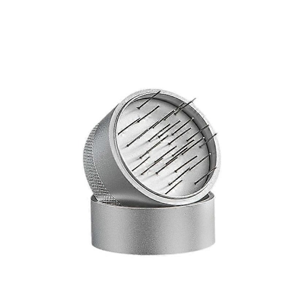 Løst pulverfordeler med 58mm sort kaffehåndtag, med base og pulvernål