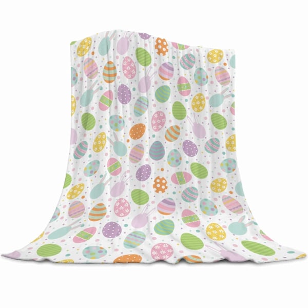 Påskeegg Flanellpledd - 50x60 tommer Mykt pledd for sofa/seng
