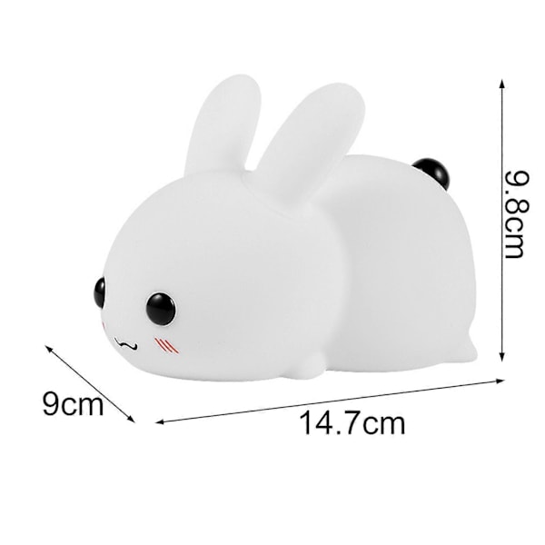 Nattlampa set Ultra-mjuk flimrande, touchkontroll Kreativ form, charmigt utseende, belysning silikon touch sensor LED kanin nattlampa B
