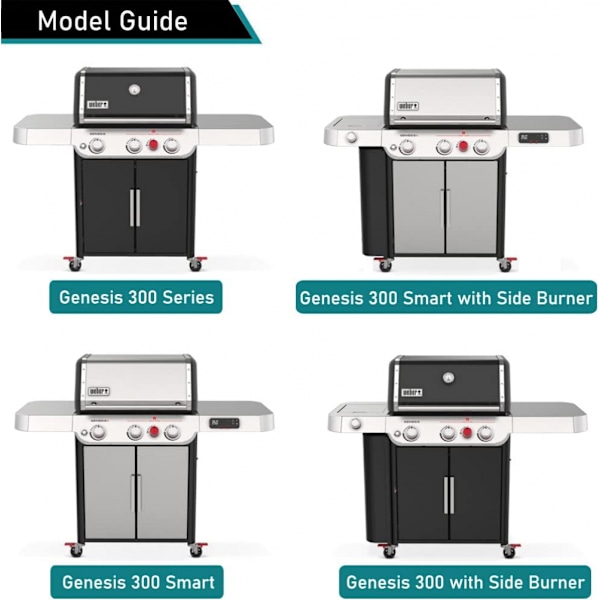 Grillöverdrag för Nya 2022 Weber Genesis 400-serien 4-brännare Gasolgrill Utomhus Vattentät, 7758 Passar Genesis E-425s