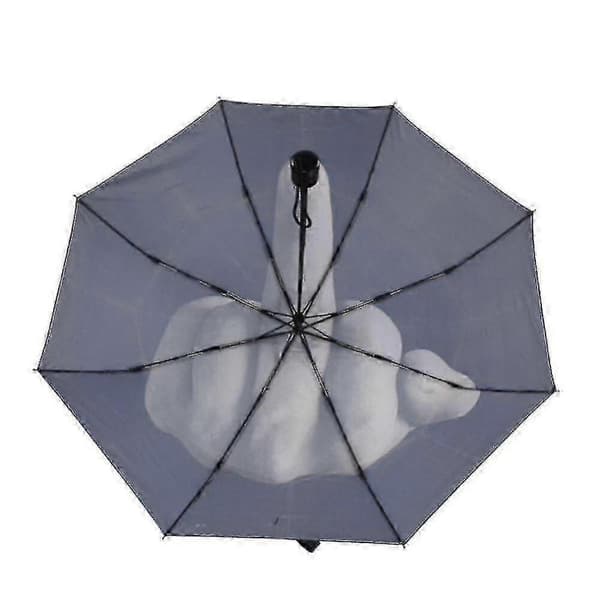 Cool Fashion Sort Paraply med Nyt Langfinger Design
