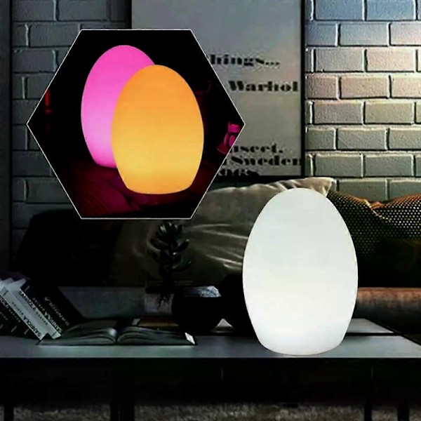 LED Æggeformet Natlampe USB Genopladelig RGB Klap Lampe Baby Strøm Sovende Øjenbeskyttelse Lampe Udendørs Kaffebar Lamper