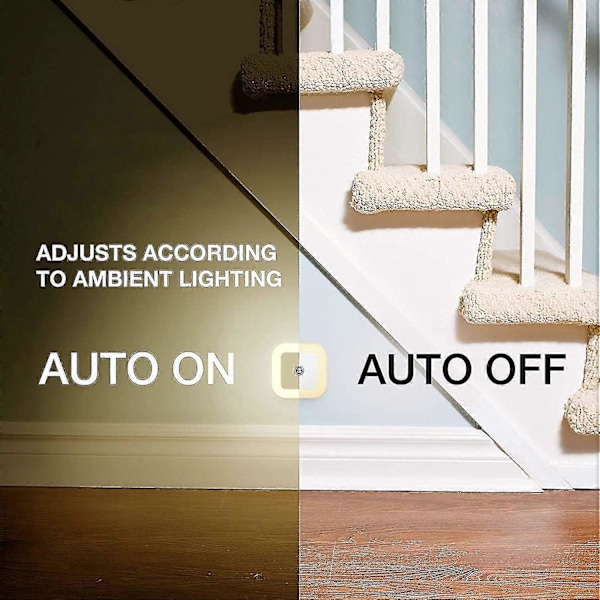 WABJTAM LED Natlampe Plug-in [6 Pak] Smart Skumring til Daggry Sensor, Automatiske Natlamper, Egnet til Soveværelse, Badeværelse, Toilet, Trapper, Køkken, H