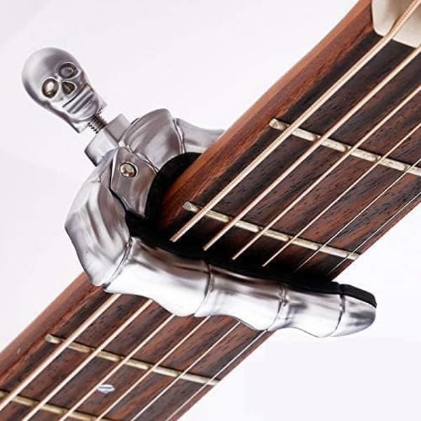 Gitarrskalle för akustisk och elgitarr Skeletthuvud Ukulele Kompatibel med Banjo