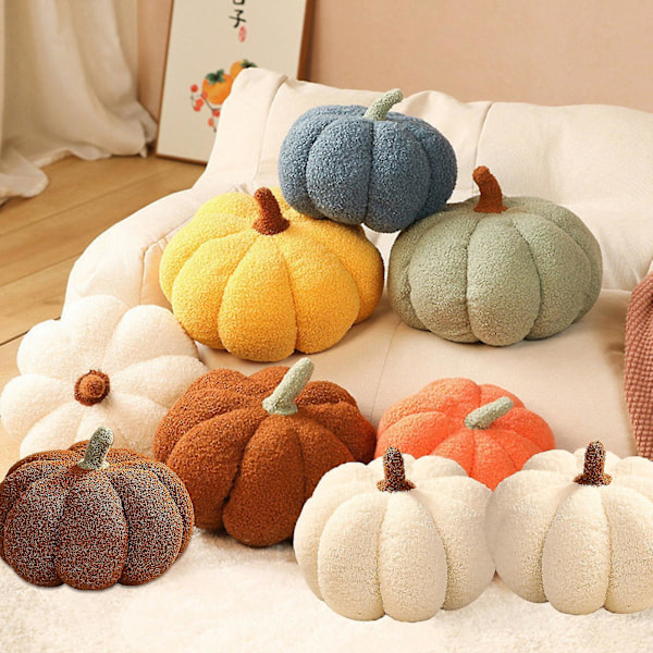 Fylt Gresskar Plysjleketøy Halloween Sofa Gresskarpute Ornament