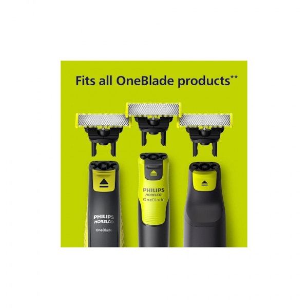 6-pakning med barberblad kompatible med Philips Oneblade Replacement