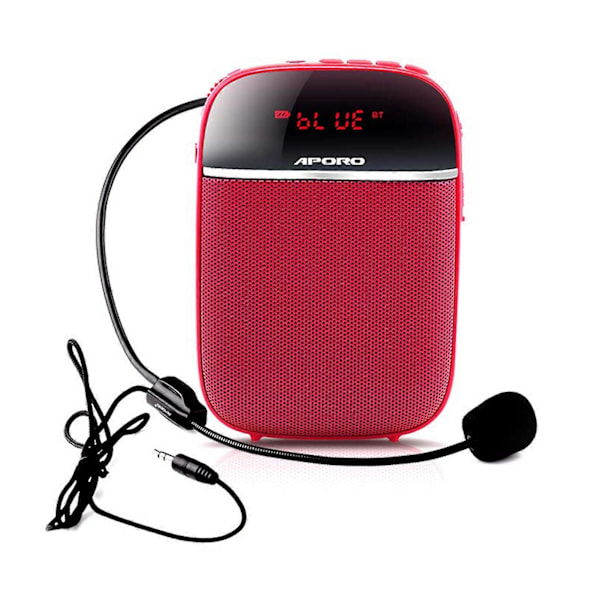 Bærbar stemmeforsterker for lærere med kablet mikrofon headset midjebånd oppladbar personlig BT-høyttaler støtte musikk FM TF-kort for klasserom