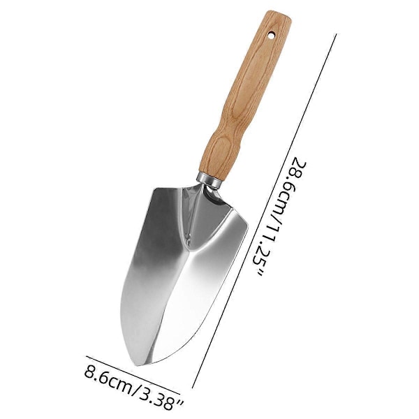 Slitesterk hagespade i rustfritt stål, korrosjonsbestandig design for langvarige hageoppgaver